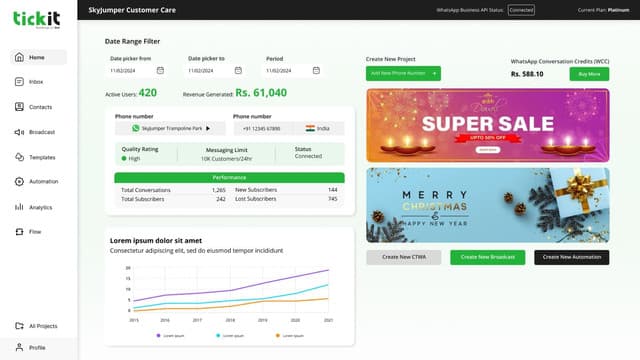 Tickit - WhatsApp CRM SaaS